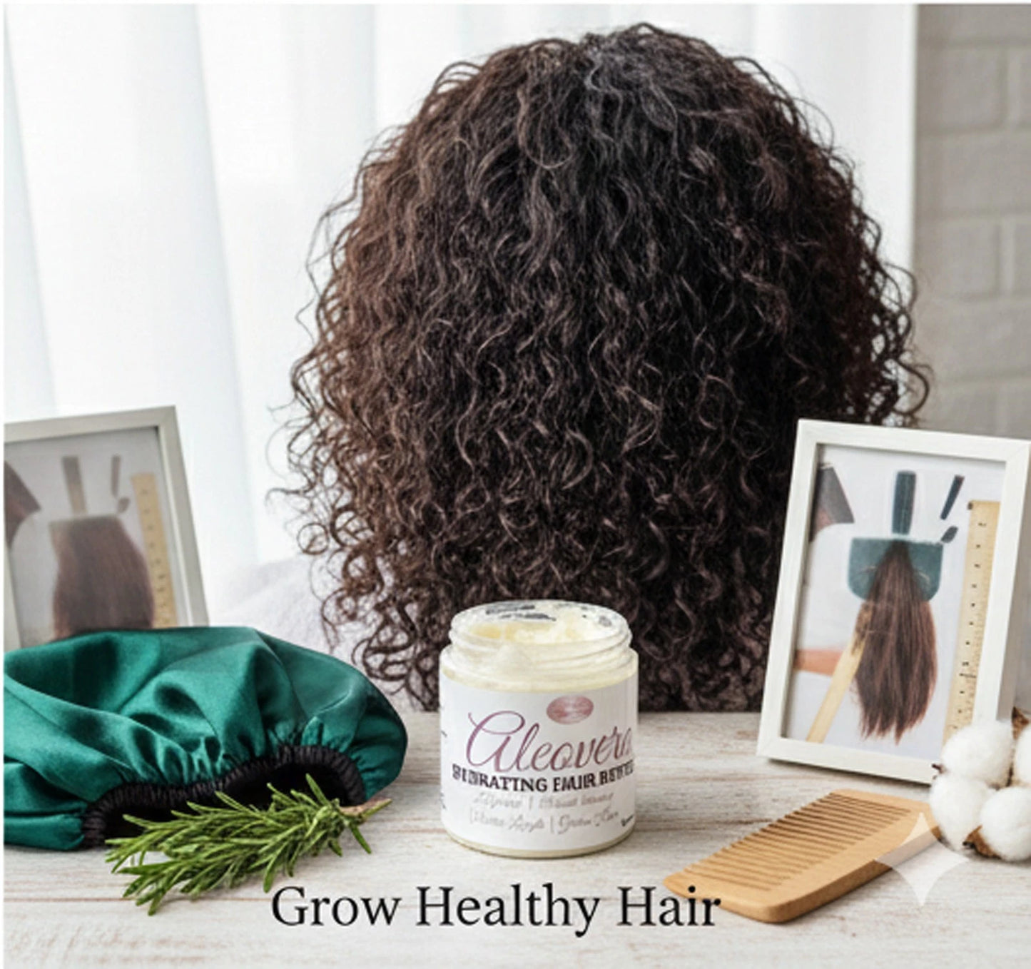 SparkGlow Aloe Vera Hydrating Hair Butter - Natural Growth Moisturizer Hair Cream