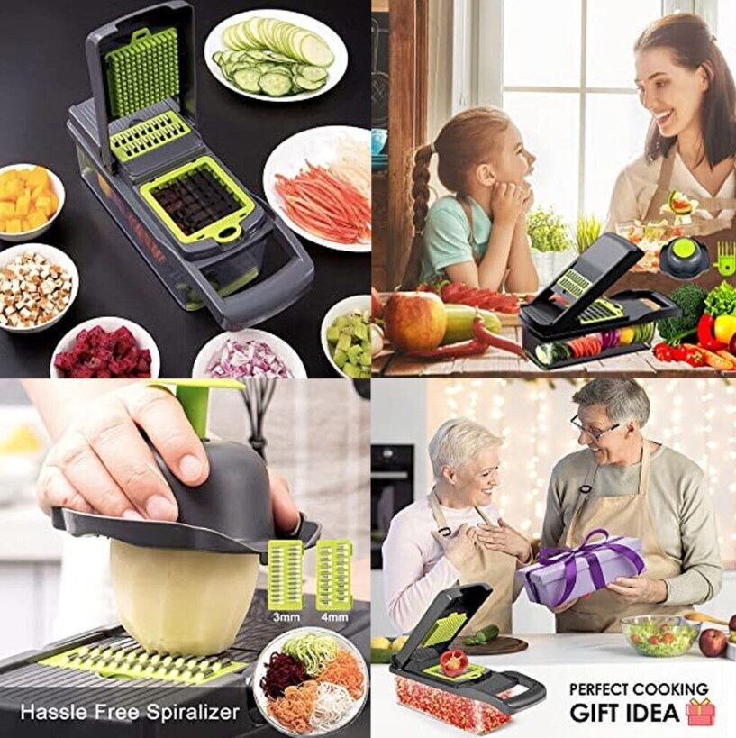 16-in-1 Vegetable Slicer, Salad, Fruit And Vegetable Slicer Peeler