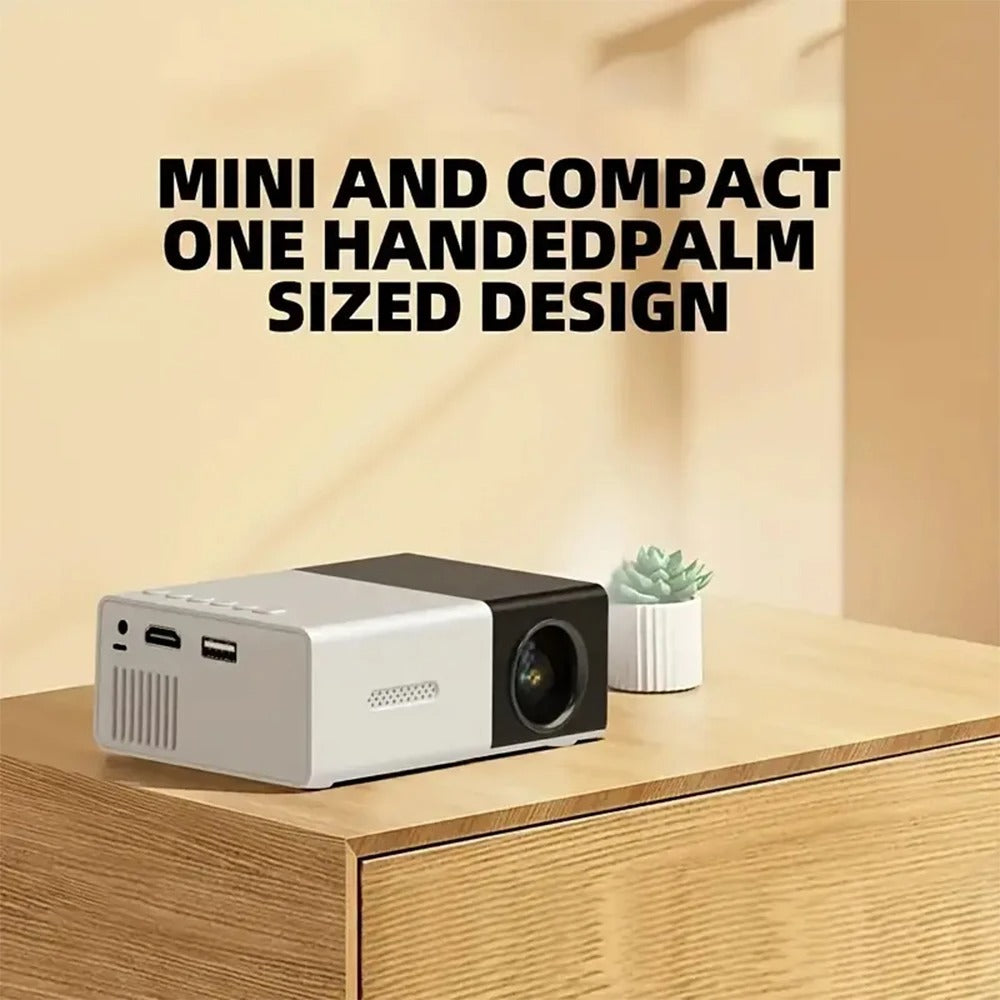 Portable Wired Mobile Phone Projector With Extendable Stand, LED Mini Home Video Device, 1080p HD Screen, USB SD AV HD