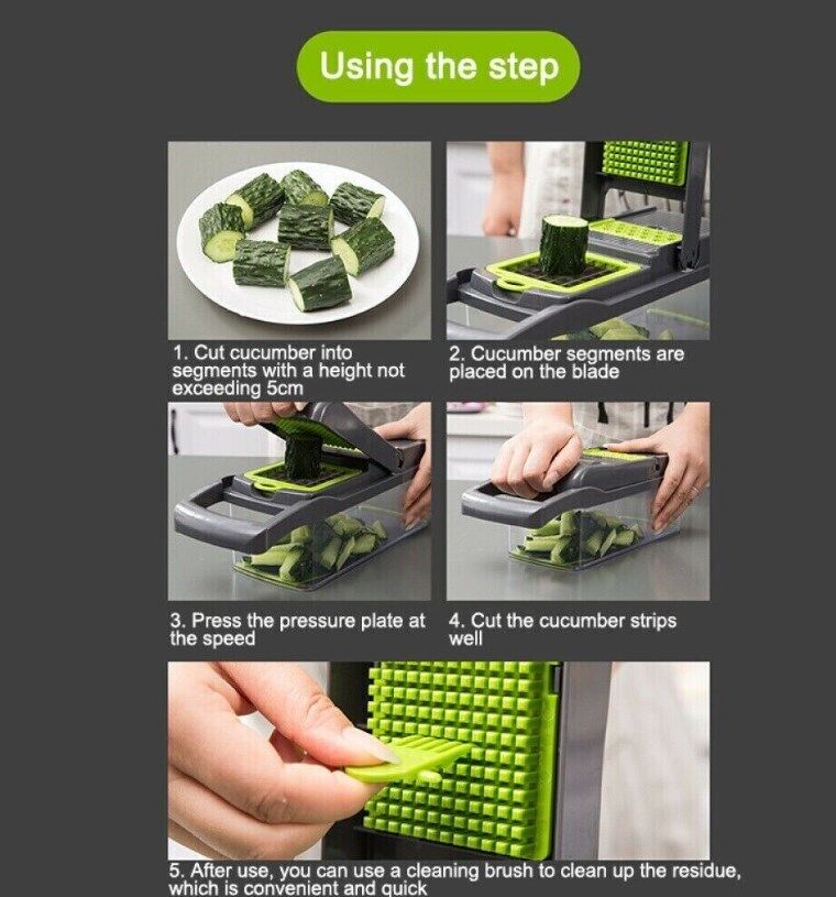 16-in-1 Vegetable Slicer, Salad, Fruit And Vegetable Slicer Peeler