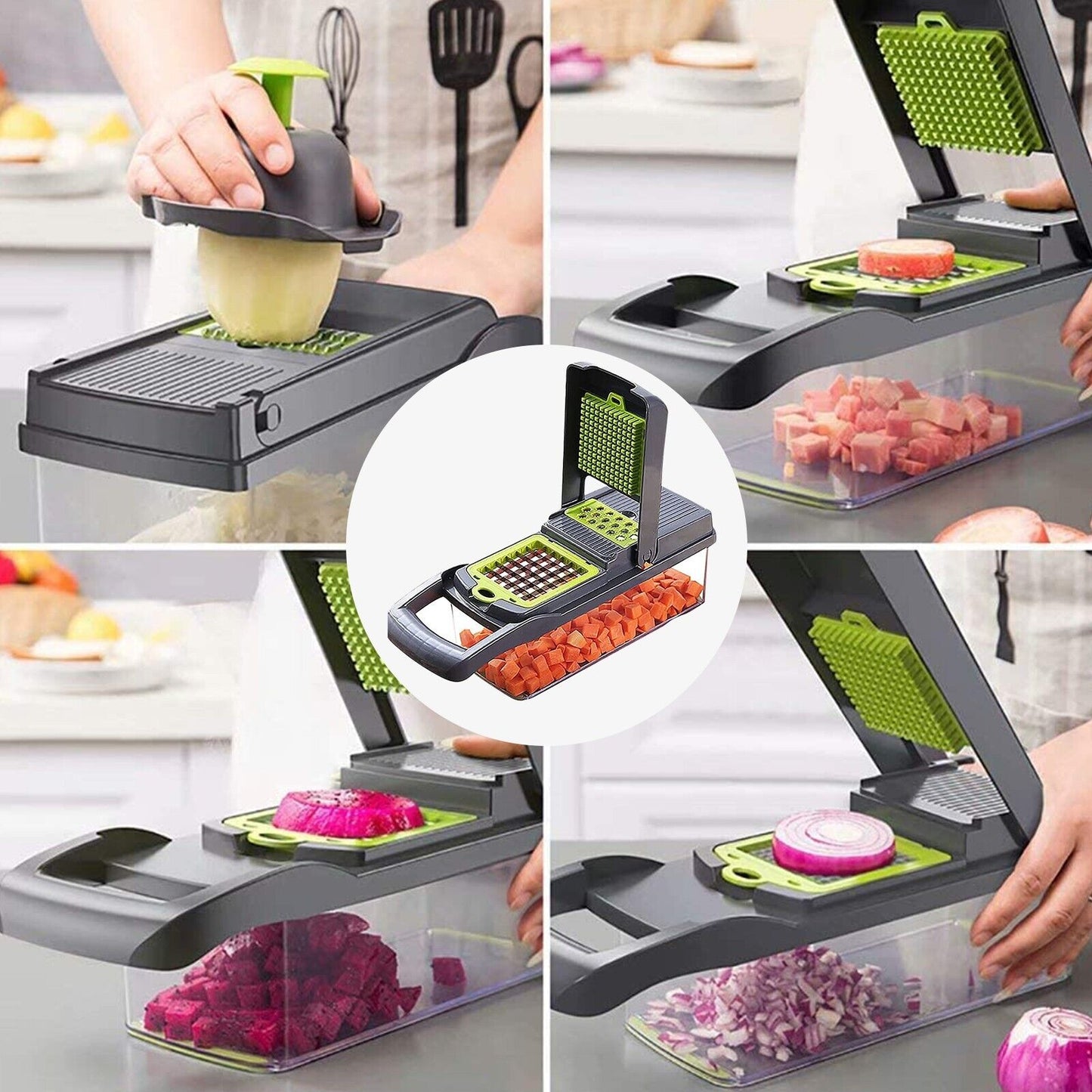 16-in-1 Vegetable Slicer, Salad, Fruit And Vegetable Slicer Peeler