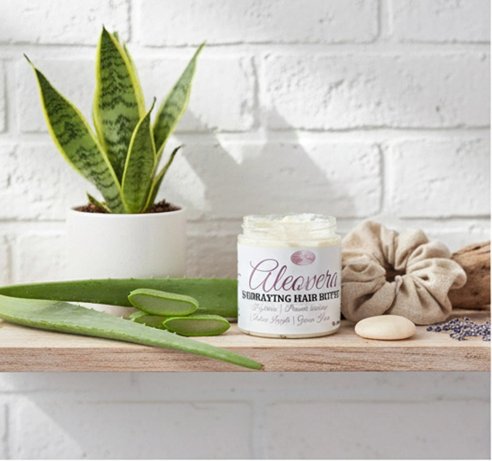 SparkGlow Aloe Vera Hydrating Hair Butter - Natural Growth Moisturizer Hair Cream