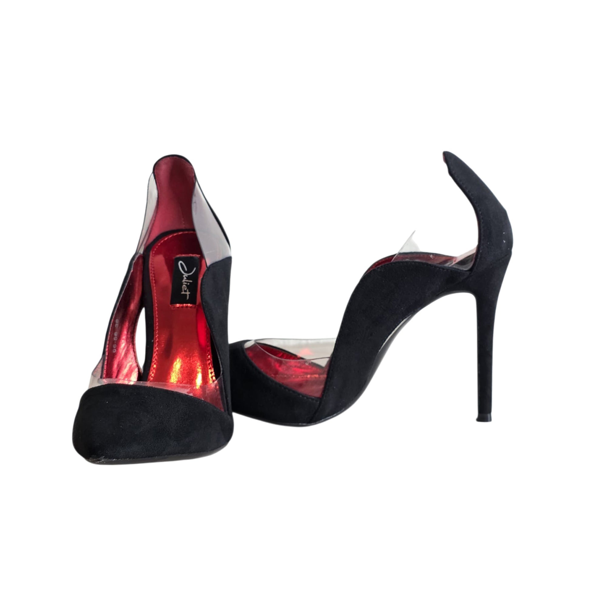 Elegant women black stiletto high heels pointed toe pumps