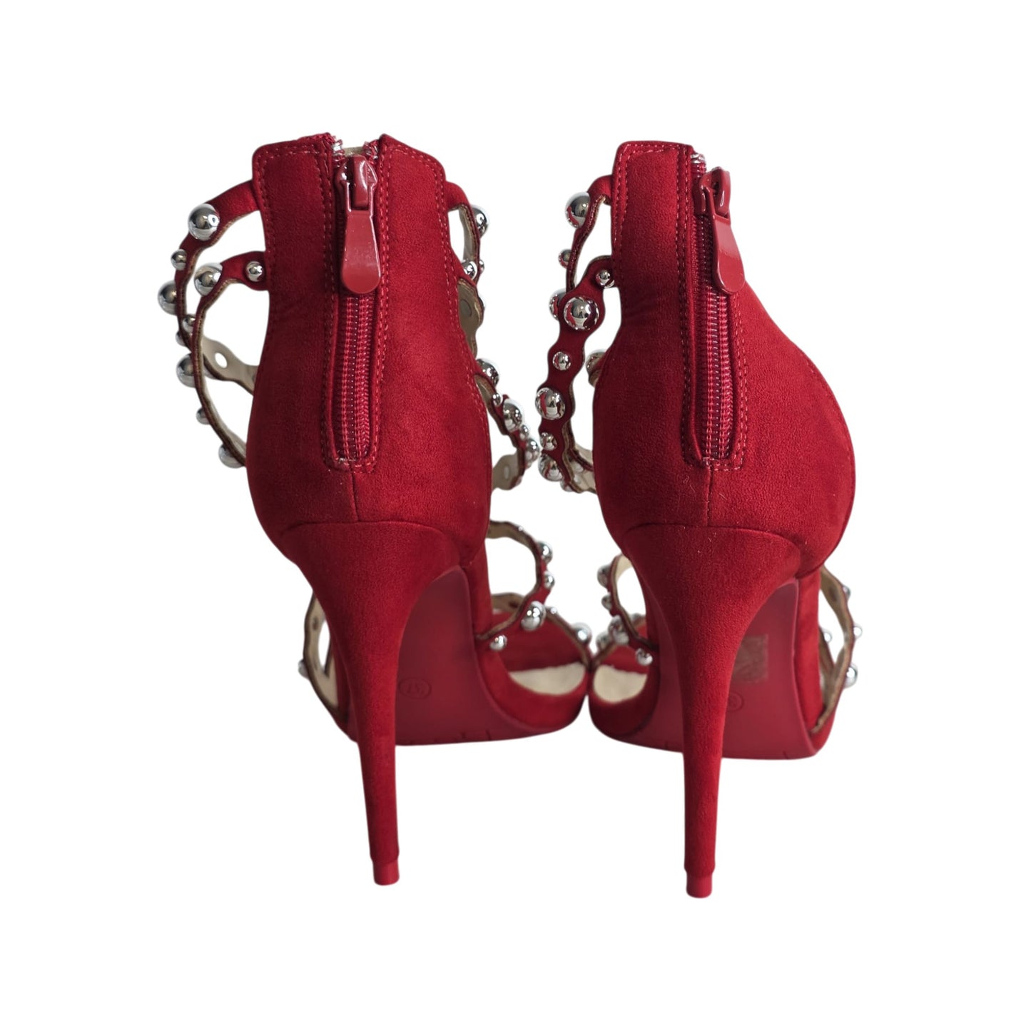 SparkGlow Women’s Sparkle High Heels - 10.5 cm Stiletto Pumps Glitter Party Shoes (Black/Red)