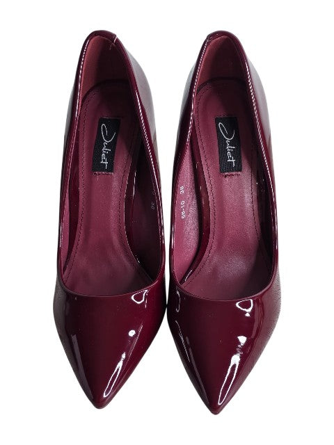 SparkGlow women wine high heels 11 cm stiletto pointed toe pumps